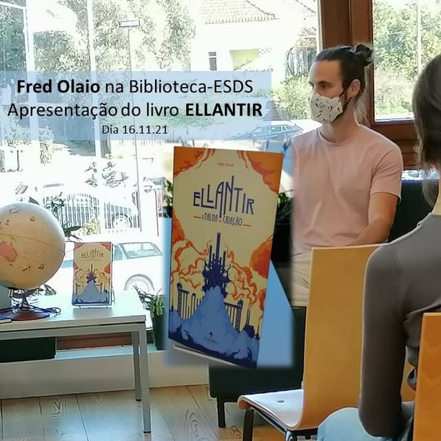 Fred Olaio apresenta o seu livro na Biblioteca da Escola Secundária Domingos Sequeira