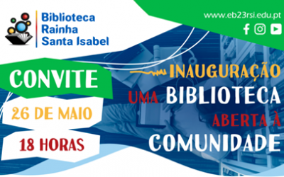 Biblioteca Rainha Santa Isabel convida a comunidade para inauguração