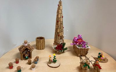 Enfeites de Natal com cortiça na José Saraiva