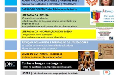 Agenda de Setembro da Biblioteca da E S Domingos Sequeira